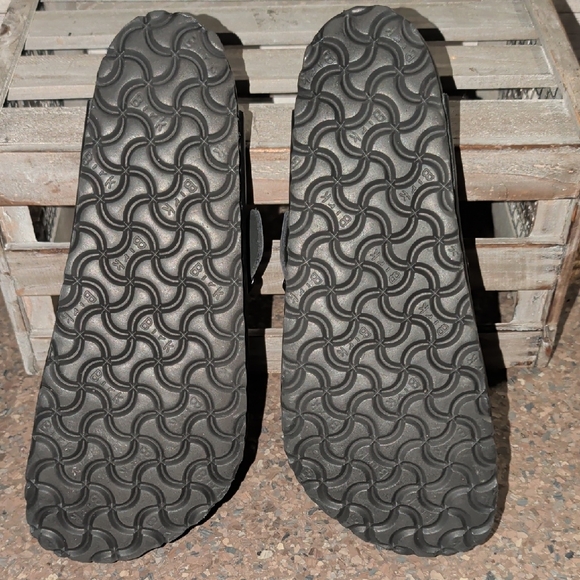 Birkenstock Boston Eva Black Leather Mules Size 11 - Picture 3 of 10